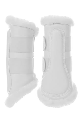 Equinavia Vali Ultra Fleece - Botas de cepillado | Exterior de piel sintética | Lujosas botas de férula con forro polar - Blanco/Blanco - M