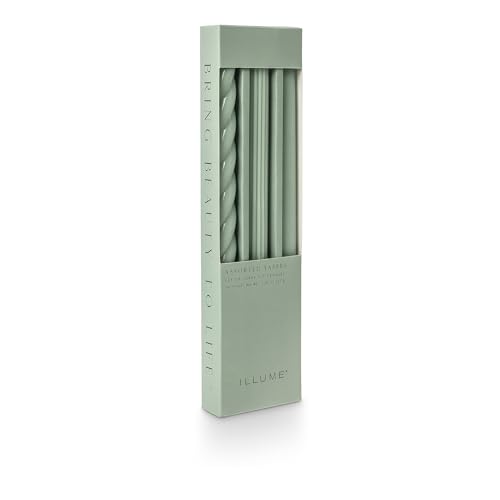 Illume Beautifully Done Unscented Assorted Candle Tapers 3-Pack Sage Green