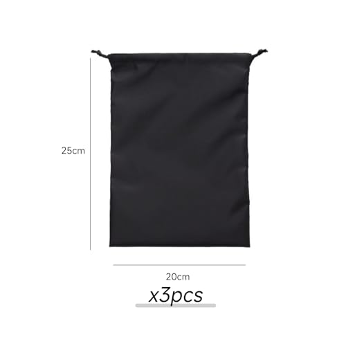 3er-Pack Tragbare Tasche Mit Kordelzug, Aufbewahrungstasche Mit Doppeltem Kordelzug, Wasserdichter Kopfhörergurt, Reise-Aufbewahrungstasche, Praktischer Kleidersack (20 X 25 cm)