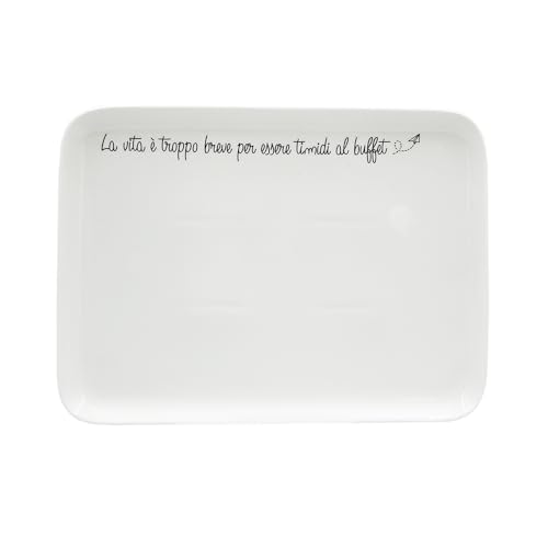 LA PORCELLANA BIANCA - Gli Onesti Plato Rectangular 30 x 22 cm, Porcelana