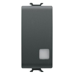 Bouton poussoir Gewiss GW12916 230V au design champagne et noir épuré pour une finition de luxe