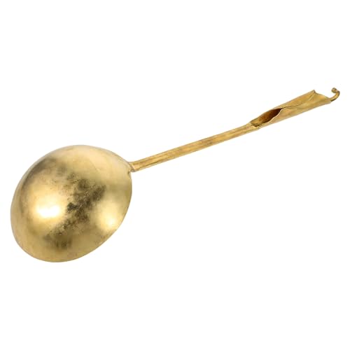 TOVINANNA Cucchiaio in Ottone per Pittura a Zucchero Manico Lungo Resistente al Calore e Ossidazione per Decorazioni Precise e Uso in Eventi Festivi e Artistici