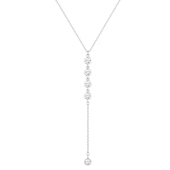Y CZ Lariat Necklace-SL