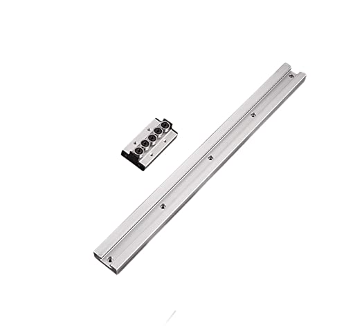 Mssoomm MS-NGLDG-SGR10-620-SGB10-5-YB Double Axis Inner Roller Ball Bearing Linear Motion Guide Rail Track Sgr10 1Pcs L: 24.41Inch / 620Mm + 1Pcs Sgb10-5Uu Five Ball Bearing Rollers Slider Block Silver Color cover