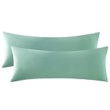 KKJIAF 2Pcs Body Pillowcases, 1800 Thread Count Microfiber Body Pillow Cover with Envelope Closure,...
