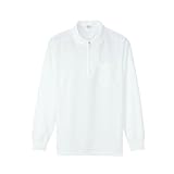 アイトス 吸汗速乾（クールコンフォート）長袖ジップポロシャツ（男女兼用） ホワイト Ｌ AZ10580-001-L