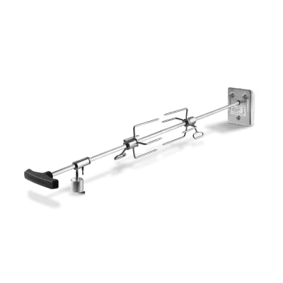 BURNHARD Brochette rotative 4 brûleurs Moteur électrique 4 Watts, fourchettes en Acier Inoxydable, boîtier Moteur résistant aux éclaboussures, poignée résistante à la Chaleur, contrepoids – Fred Earl