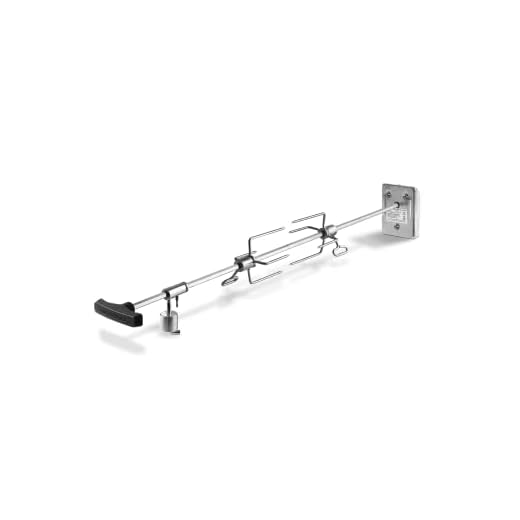 BURNHARD Universal Drehspieß mit Motor, Elektrischer Grillspieß inkl. Fleischgabeln, Rotisserie aus Edelstahl für Gasgrill Fred 2- und 3-Brenner