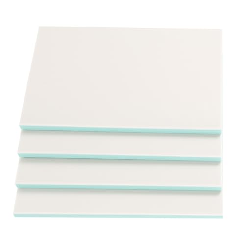 KALLORY Rubber Carving Blocks Set 4pcs Bright White Green for Stamp Carving Material