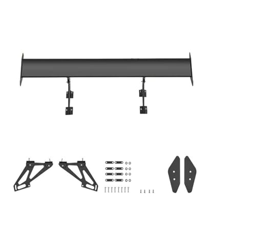Aileron arrière de voiture universel en aluminium réglable 43.3" noir