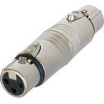 Adaptateur audio NA3F5F XLRF 3 pôles et XLRF 5 pôles femelle double pour liaisons symétriques