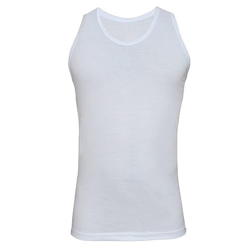 Cottonil Egyptian Cotton Men Undershirt Underwear Top Tank White Mens Sleeveless Vest Premium Soft Arab Arabian Egypt Men's Arabic Clothing Clothes - Size : X Large