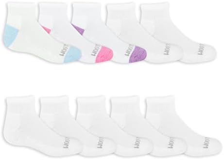Fruit of the Loom Girls Everyday No Show Socks (10 Pack)