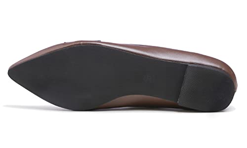 Image of FEVERSOLE Women's Loafer Flat Pointed Fashion Slip On Comfort Driving Office Shoes