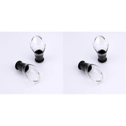 Vacu Vin Escanciador de Vino antigoteo, Set 2 Unidades, Acero Inoxidable, Negro, 6x3.6x3.1 cm (Paquete de 2)