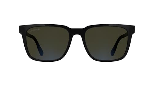 Lacoste Men's Sunglasses L6077S - Black with Azure Mirror Lens