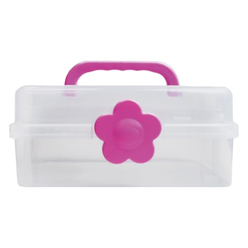 Image of Clear Plastic Container 3 Layers Organizer Box | Ideal for Beads, Art Supplies, DIY Crafts, Jewelry and Small Items