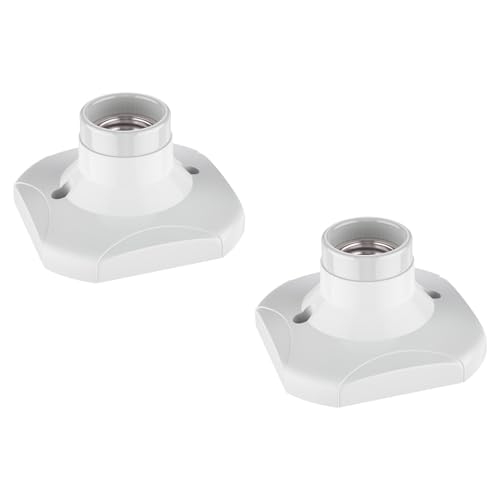 ledscom.de 2 Stück Deckenleuchte/Lampenfassung ELEKTRA, weiß, 1x E27 max. 60W