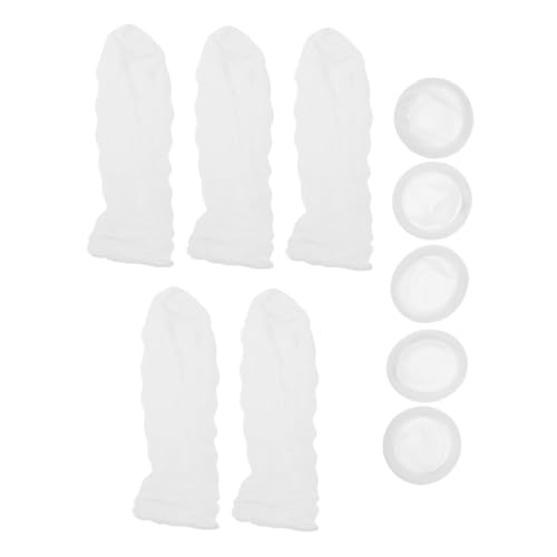 HOMOCONO 100pcs Nitrile Finger Cots Finger Protectors Butyronitrile Cover for Fingers Finger Protecting Sleeve Finger Protection Covers Finger Sleeves Finger Sleeve Cover Joint Cover White