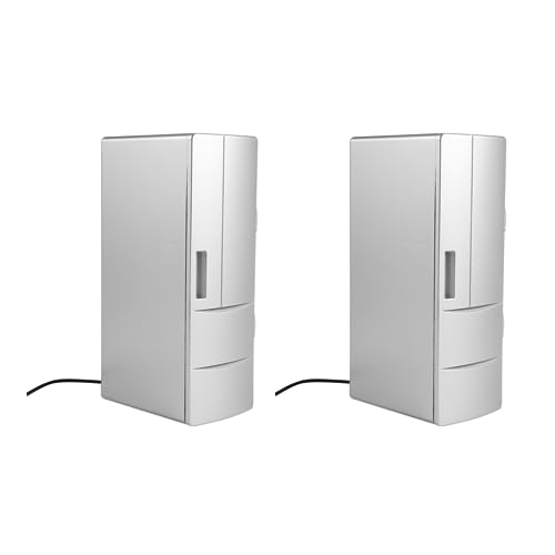 Wuden 2X Refrigerator Mini USB Fridge Freezer Cans Drink Beer Cooler Warmer Travel Refrigerator Icebox Car Office Use Portable