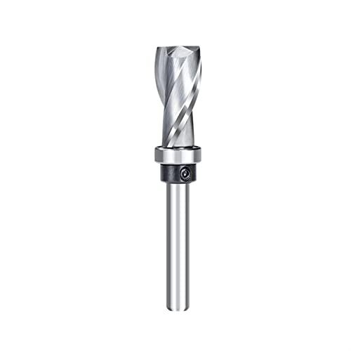 YFCDZVBH Router bit bit 2 Flute Flush Ruber Router bit con rodamiento 6mm Shank Sloting Fresing Cutter End Mill Mill (Cutting Edge Length : 6x12x25.4×64)