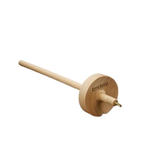 lzndeal Drop Spindle Top Whorl Yarn Spinner Spin Spinning Hand Carved Wooden Tool Gift for Beginners
