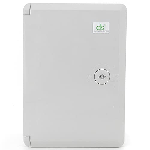 ELS Elektrotechnika Schaltschrank Industriegehäuse IP65 verzinkter Montageplatte Verriegelung Tür mit umlaufender Dichtung Wandgehäuse Gehäuse Leergehäuse ABS Kunststoff leer Schrank 220x310x140