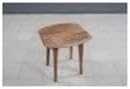 Pemberly Row Modern Solid Sheesham Wood End Table, Natural Finish, 22 in Height, Artisan Handcrafted, Unique Grain Mid Century Style for Living Room or Accent Use