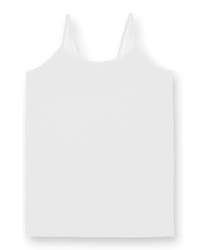 Girls Full Sleeveless Camisole Tank Tops – Stretch Undershirts Comfortable Camis (One Size Fits Ages 7-10)4