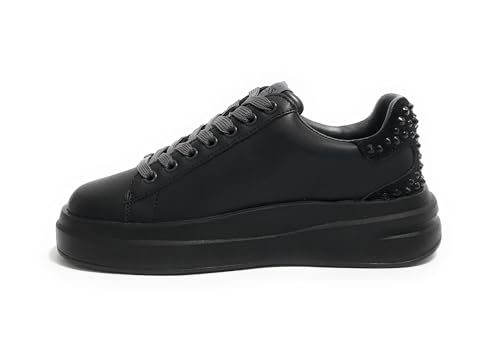 Sneakers Elbina GUESS en cuir noir, les baskets de type carryover incontournables