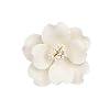OCreme Belgian Bloom Gumpaste Sugar Flower, 5 Inch - for Cake Decorating - Sugar Paste Decorations for Cakes, Cupcake Toppers - Birthday, Wedding, Valentines, Baby Shower - Set of 3 - White