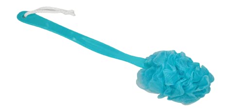 KiraLoofah Sponge Back Scrubber Long Handled Sponge Mesh Pouf Shower Brushes for Women&Men Bathroom Spa Massage Shower Accessories for Men & Women (Blue)