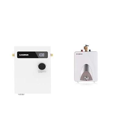 CAMPLUX 11kW Electric Tankless Water Heater and 2.5 galllons Mini Tank Water Heater