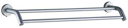 Barre porte-serviettes double 615 mm en aluminium pour en finir avec le linge humide