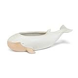Abbott Collection Long Whale Planter - Stoneware (12" L)