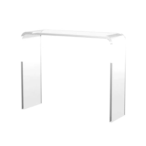 Clear Acrylic Console Table 34 L x 10 W x 28 H U-Shape Modern Transparent Entryway Table No Assembly Required - for Foyer Living Room Sofa Side (1 Tier)