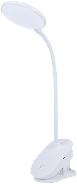 LED Reading Light, Clip On Light LED Rechargeable Desk Lamp, Touch Control Clip Desk Lamp, 3 Brightness Levels, 360° Flexible Gooseneck, Eye Protection Book Light for Headboard in Bed