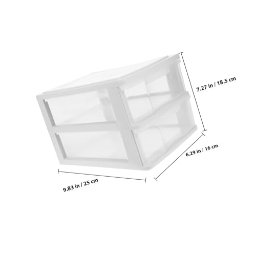 Boîte de rangement transparente à niveaux Uonlytech empilable pour bureau - 4