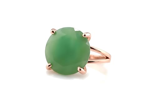 Bague aventurine verte ronde : cadeau d'anniversaire idéal - 7