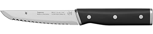 WMF Sequence Allzweckmesser Wellenschliff 24 cm, Schälmesser, Made in Germany, Performance Cut, Kinetisches Design, Spezialklingenstahl, Klinge 12 cm