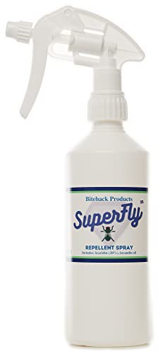 Biteback Products 'Superfly'™ Ultimate Insect Midge Crab Fly Horse Fly Repellent - Icaridin Picaridin Lavandin 500ml Spray