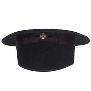 Zgehnao Eleganter Pork Pie-Hut Schwarz 5-8