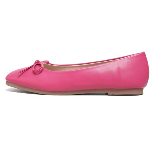 Image of Dear Time Women's Casual Foldable Ballet Flats Square Toe Ballerina Flats Shoes Comfortable