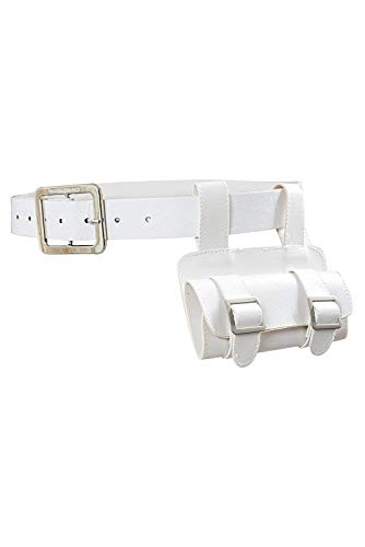 Adult Anime Belt Sword Holder Adjustable Buckle Holster PU Halloween Cosplay Prop White with Knife Cover2