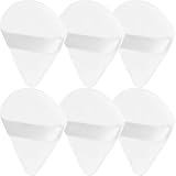 JOLY Powder Puff for Face Makeup Triangle Sponge Beauty Blender Puffs Stocking Stuffers for Loose Powder and Foundation (6Pcs White)