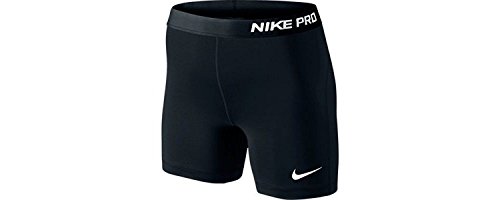 Nike Womens 5 Pro Core Compression Shorts-Black/White-X-Large