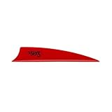 Bohning X3 Vane, 3", Red, 100pk