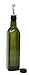 Olive Oil Dispenser with Stainless Steel Flip Top Pourer, Dark Green, Square, 500ml