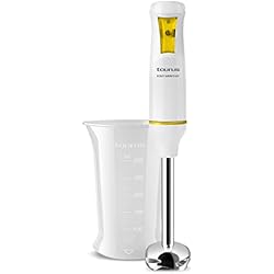 Batidora Taurus 600 Taurus - Batidora de mano 600W | Incluye vaso medidor 500 ml | Cuchillas de acero inoxidable | Turbo Rotation System | Anti Salpicaduras | Única velocidad | Ergonómica