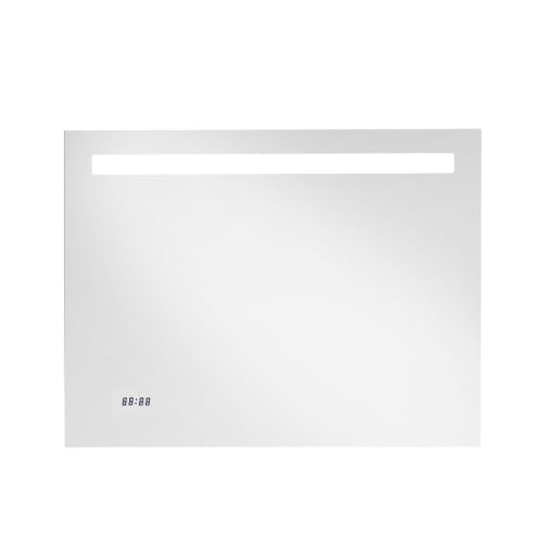 Image of Kohler Forefront Rectangular Light Mirror for Bathroom - 35 inch x 26 inch LED Mirror for Wash Basin - Anti-Steam with Digital Mirror Clock Display - Touchless Control - High Definition Reflection 23266IN-NA